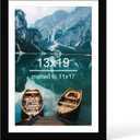 Hongkee 13x19 Picture Frame, Black Wood Style - Display Posters 11 x 17 with Mat or 13x19 without Mat, Wall Mounting Horizontal and Vertical, 1 Pack