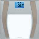 Taylor Digital Glass Body Composition Scale, Bathroom Scale for Body Weight, Measures Body Fat, Body Water, and Muscle Mass, Athlete Mode, 4-User Recognition, FSA HSA Eligible, 400 lb Capacity, Silver