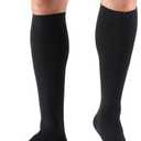Truform Compression Socks, 8-15 mmHg, Men's Dress Socks, Knee High Over Calf Length, Black, X-Large