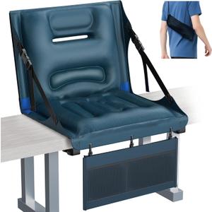 Portable Inflatable Stadium Seats with Back Support, Ergonomic Bleacher Chairs with Back and Cushion [Cooling, Waterproof, Lightweight] with 2-in-1 Storage & Carry Bag, Ideal for Sports/Outdoor Events