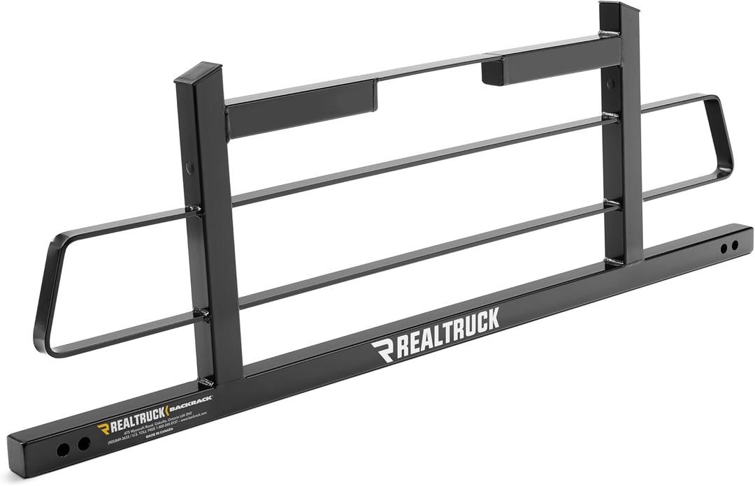 RealTruck BACKRACK Original Rack Frame Only | Black, No Drill | 15019 | Fits 2019-2025 Chevrolet/GMC Silverado/Sierra 1500; 2022 Chevrolet Silverado 1500 LTD
