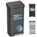 iTouchless SoftStep 20 Gallon/75L Extra-Large Step Trash Can w/Odor Filter