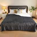 Electric Heated Blanket King Size - 90"x100", Soft Flannel Heating Blanket, 10 Heating Levels, 1-12 H Auto Shut Off, Breathable Warm and Washable for Bed, Dark Grey