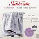 Sunbeam Faux Fur Heated Throw 50x60 in