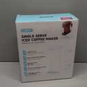 Single Serve Coffee Maker with Built-in Detachable Milk Frother, Iced and Hot Coffee Machine for K Cup & Grounds, 40oz Removable Water Reservoir, 6 Cup Sizes, Fits 7.3" Travel Mug, Red