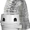 Dundas Jafine TDIDVKZW Indoor Dryer Vent Kit with 4" x 5' Duct