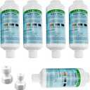 Bidet water filter for electronic bidet seats, Toilet water filter system, 1/2" Threads, 5pcs filters + 2pcs adapters, compatible with 1/2" 1/4" 3/8" Bidet water hose