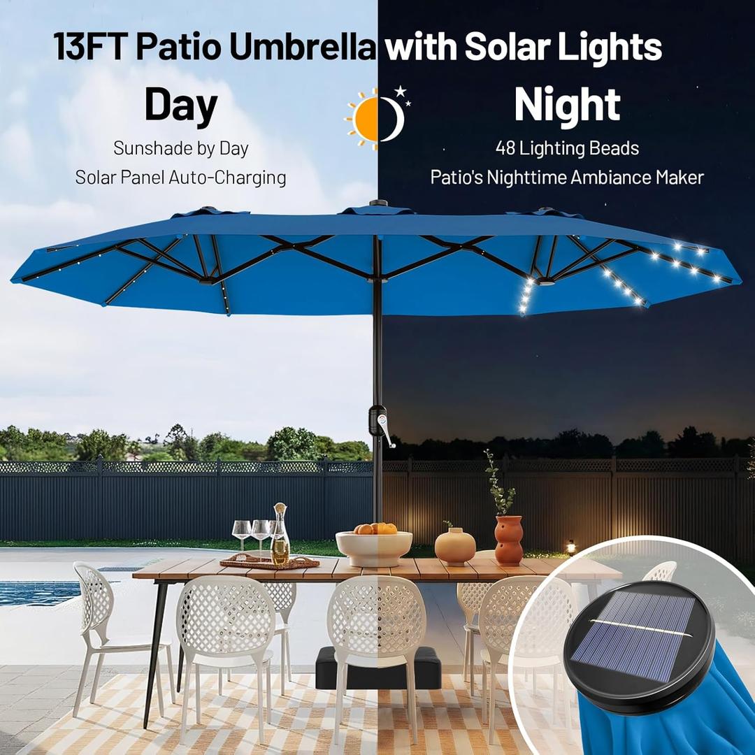 10' red patio umbrella Yescom 10' Outdoor Market Umbrella Replacement Canopy
