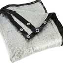 85% Aluminet Shade Cloth with Grommets 13 x 16FT Reflective Sun Shade Tarp