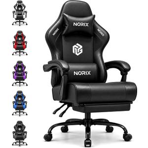 Video Gaming Chair for Adults with Footrest, 21-Inch