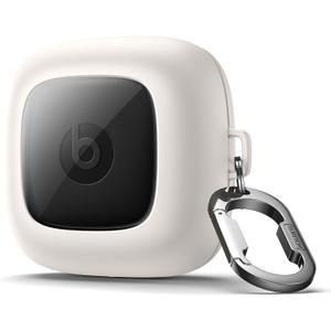 SURITCH for Powerbeats Pro Case Cover, Shockproof Magnetic Cases for Beats Powerbeats Pro Wireless Earbuds, Protective Cover with Magnetic Lid Lock & Carabiner, Full-Body Drop Protection, White