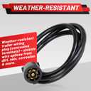 56601 Upgraded 6-Foot 7-Pin Trailer Wiring Harness Extension Compatible with RV Blade Trailer Replacement