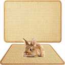 Oncpcare Rabbit Scratch Mat - Natural Bunny Scratching Pad for Claws and Teeth Care, Chew Toys, Pet Cage Bedding for Biting, Sleeping, Nesting - 24x16