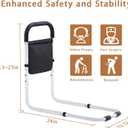 Bed Rails for Elderly Adults Safety, Bed Assist Rails for Seniors, Adjustable (19.3"-23") with 0.47 in Thick Steel Tube, Fits King, Queen, Full, Twin Bed