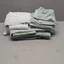 Modern Threads 6-Piece 100% Combed Cotton Yarn Dyed Cobblestone Jacquard Towel Set Mineral Green (Standard)