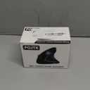 Ergonomic Wireless Rechargeable Mouse, Bluetooth+USB A+Type C(3 in 1) Connection, 5 Levels Up to 4800 DPI, 6 Silent Buttons, 2.4GHz Carpal Tunnel Vertical Mice, for Laptop, Desktop,MacBook-black