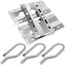 Hiorucet Grill Parts for Kirkland 720-0108, 720-0011, for Nexgrill 720-0011, 720-0047-U, 720-0047, 720-0021, 720-0021-LP Gas Grill, Stainless Steel Heat Plates, Burners for Costco Kirkland 720-0108