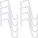 Vinyl Fence Hooks Patio Hooks White - 8 Pack 3 x 8 inch, Hangers for Indoor & Outdoor Hanging Lights, Plants & Planters, Bird Feeder, Decorations, Sprinkler, Hose