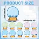 60pcs Winter Theme DIY Cutouts Snow Globe Bulletin Board Decoration Set Christmas Snow Globe Paper Cut-Outs Decor for Winter Holiday DIY Photo Craft Xmas Party School Classroom Wall Door Supplies