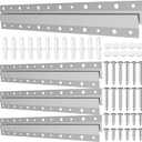 12"-4 Pairs French Cleat Hanger,Z-Hanger Picture Hanging Kit,Wall Mounting Brackets Cleat Picture Hanger Kit Z Bar Clips for Hanger Supports 60 lbs,Z Bar Hanger for Pictures,Mirrors,and Art (12"-4Pairs)