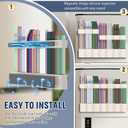 Straw Holder Large for Refrigerator 112025 Adjustable Two-Part Magnetic 3in1 Split Design Reusable Tumbler Straw Organizer Storage (Gream) (cream)