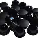 30 Pcs Black Plastic Hole Plugs, 16mm (5/8")