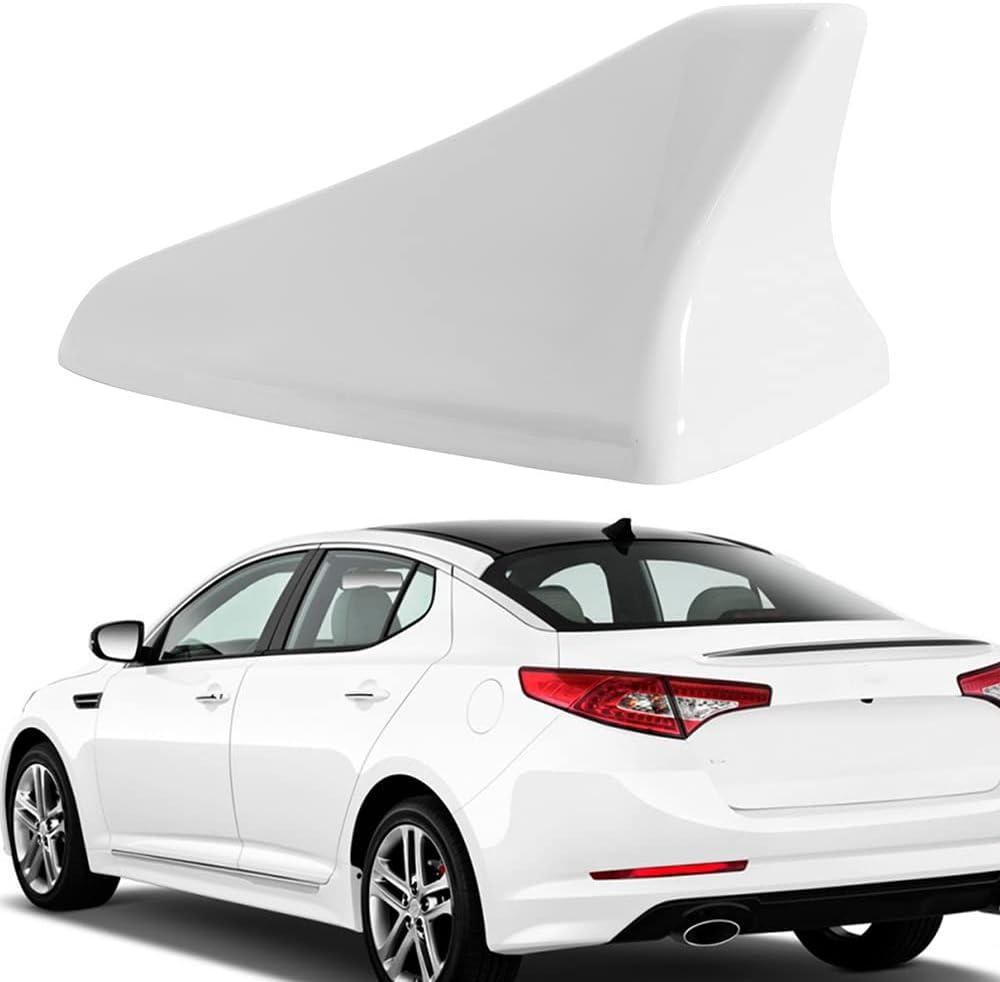 AMSPRAC Shark Fin Antenna Cover,Car Antenna Caps fit for Kia Optima 2014-2020,Sonata 2015 2016 2018 2019,Genesis Sedan G80 2015-2017,Genesis Coupe 2013-2015,Elantra Sedan 2011-2016,(Not Sport) White