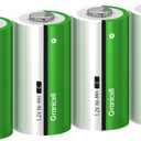 4 Pack 5000mAh Rechargeable C Batteries, 1300 Cycles NiMH C Cell Batteries, Solar Pre-Charged, Low Self-Discharge, Safe for Boombox, Toys, Flashlights