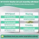 W11414731 W11513248 Washer Lid Lock Assembly Includes W11643703 W11403468 Bezel Compatible with Whirlpool Maytag Crosley WTW5057LW0 WTW5010LW0 WTW5015LW0 Washer Lid Lock Latch Fits PS16543458 DTL6000