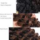 Brown Ombre Short Jamaican Bounce Crochet Hair 5 Packs 2X Ringlet Wand Curl Crochet Hair 8 Inch Curly Crochet Hair Extensions Curly Crochet Braiding Hair 100 Roots