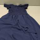 MITILLY Girls Lace Flower Maxi Dress Ruffle Sleeve A-Line Flowy Junior Bridesmaid Chiffon Dresses for Wedding Party 6-7Y