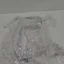Luxury Princess Dress Costumes with Shining Long Cape Girls Birthday Party (5-6 Years, White-02)