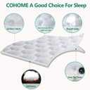 COHOME Mattress Topper Queen 1300 GSM Extra Thick Cooling Mattress Pad 400TC Cotton Top Plush Down Alternative Fill Pillow Top Mattress Cover (60x80 Inches, White-Luxury)