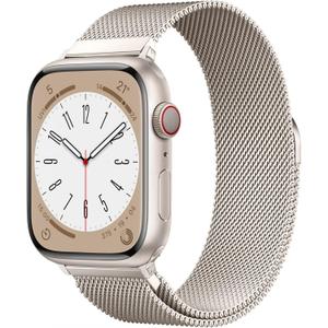Original Stainless Steel Loop for Apple Watch Band 42mm 44mm 45mm 49mm, Magnetic Clasp Replacement Bands for iwatch Series Ultra SE 8 7 6 5 4 3 2 1, Women & Men Watch Strap for Apple