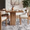 Color&Geometry 5x8 Machine Washable Low Pile Area Rugs for Living Room, Thin Soft Industrial - Neutral Area Carpet with Non Slip TPE Backing for Bedroom, Dining Room, Mottled Grey