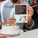 2 x Happy Birthday Card for Cat Dog Lover, Funny Birthday Card Gift for Dog Cat Dad Mom Friend Women Men (FY-309)