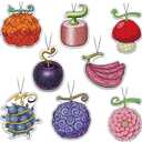 Pounchi Anime Fruit Car Air Freshener Cards (8 Pack Refreshing Ice Scent) Cute Anime Accessories for Car Interior Hanging Gift Rearview Pendant Supplies