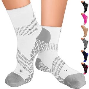 TechWare Pro Plantar Fasciitis Socks – Cushion Ankle Compression Socks Women & Men. Achilles Tendonitis Brace & Arch Support, XL