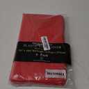 Party Solids Pack Of 6 Premium Plastic Tablecloth 54 Inch x 108 Inch Rectangle Plastic Table Cover - Red