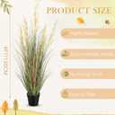 Jexine 6 Pcs Tall Artificial Grass Plant 4 ft Potted Artificial Greenery Floor Plants Faux Pampas Grass Tall in Pot for Housewarming Gift House Garden Bathroom Lobby Outdoor Decoration