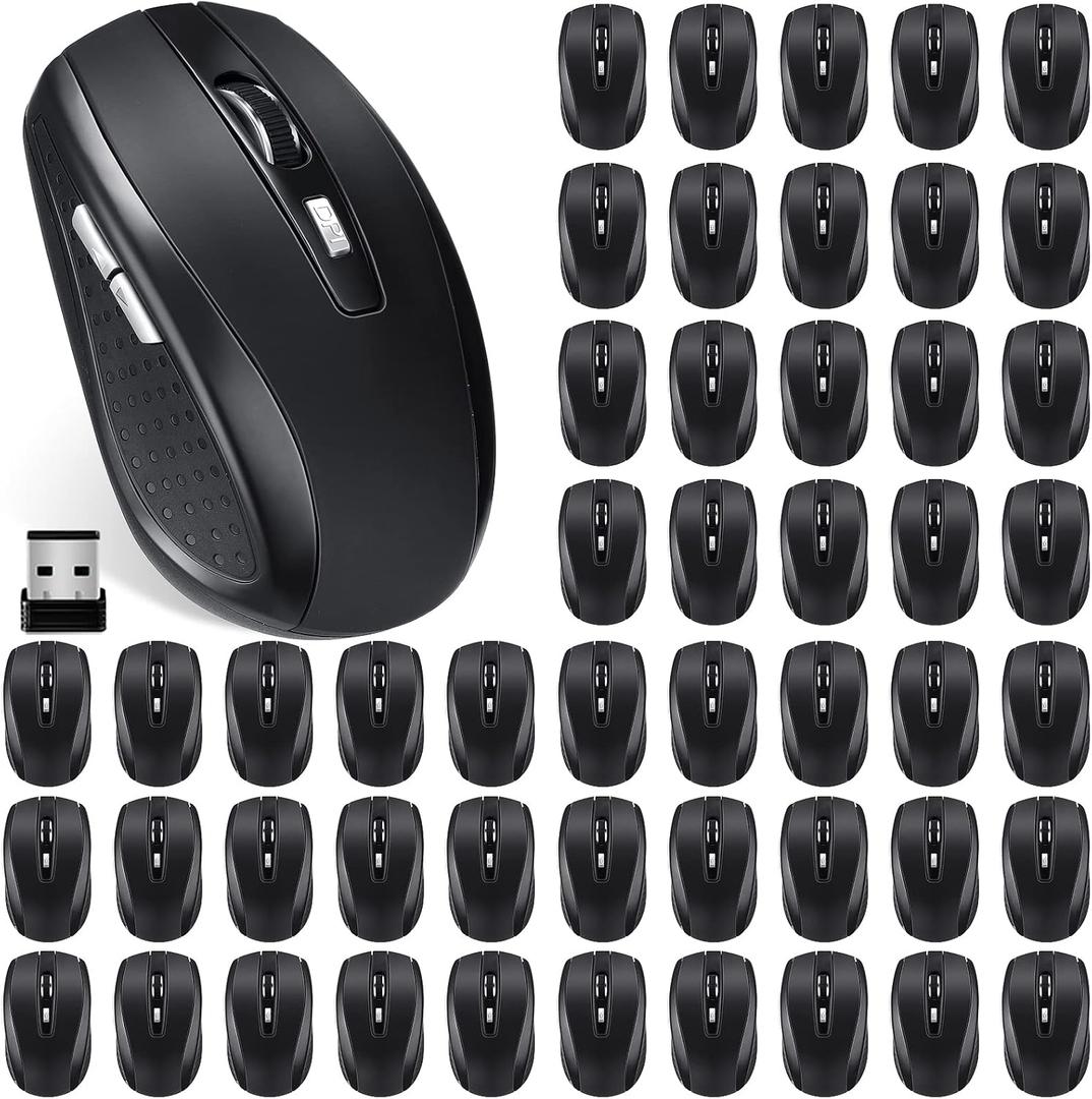 Macarrie 12 Pack Wireless Mouse for Laptop 1200dpi Wireless Computer Mouse Bulk with 6 Buttons Included USB Receiver Compatible for Windows, Pc, Computer