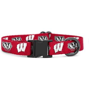 Wisconsin Badgers Collars and Leashes | Officially Licensed | Fits All Pets! (Large Collar)