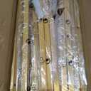 2 Pack Metal Scroll Display Easel, Gold Decorative Large Adjustable Floor Standing Easel with Chain Support, Arts Crafts Painting Drawing Art Supplies Easels, Perfect for Picture Frame Wedding Sign