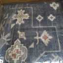 Boho Black Rug for Living Room - Washable 10x12 Area Rug, Dining Room Rugs for Under Table, Soft Low Pile Carpet for Bedroom - Farmhouse Decor, Non-Slip & Stain Resistance (Ashen / Multi)