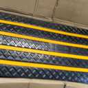 VEVOR Car Driveway Rubber Curb Ramp, 2 Pack 48.8-inch-Long Heavy Duty Low Profile Slope Ramps, 2.6 Rise, 33069 lbs Load Capacity, Reflective Safety Strips, for Vehicles, RVs, and Wheelchairs
