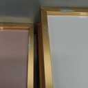 Framed Modern Luxury Gold Wall Art for Living Room, Set of 3 Piece Contemporary Paintings Artwork for Walls, Golden Prints Pictures with Gold Frame, Wall Decor for Home Office - Total 30" x 60"