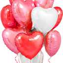Heart Foil Balloons for Valentine's Day Decorations, 'I Love You' Balloons, Romantic Decorations for Special Night (18 inch)