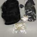 1920s Finger Wave Wig Women Black 30s Vintage Flapper Wig Lady Rockabilly Short Curly Wig Halloween Party Cosplay Costume Synthetic Hair + Cap