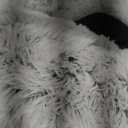 Calming Dog Bed Fluffy Plush Dog Mat for Furniture Protector with Removable Washable Cover for Large Medium Small Dogs and Cats (Medium, Light Grey) (41.0"L x 37.0"W x 6.0"Th)