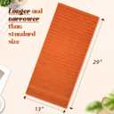 Jacquotha Orange Hand Towels Set of 2 - Ribbed Bathroom Towels Fall Decor, Daily Use & Autumn Gatherings, 13x29 Inches